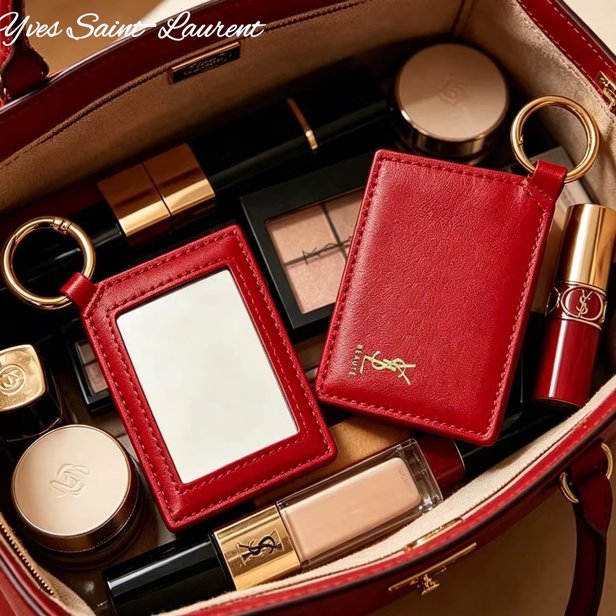 YSL 레드 가죽 사각 미니 포켓 터치업 메이크업 거울 - Luxury Bags Mini 리뷰 및 가격