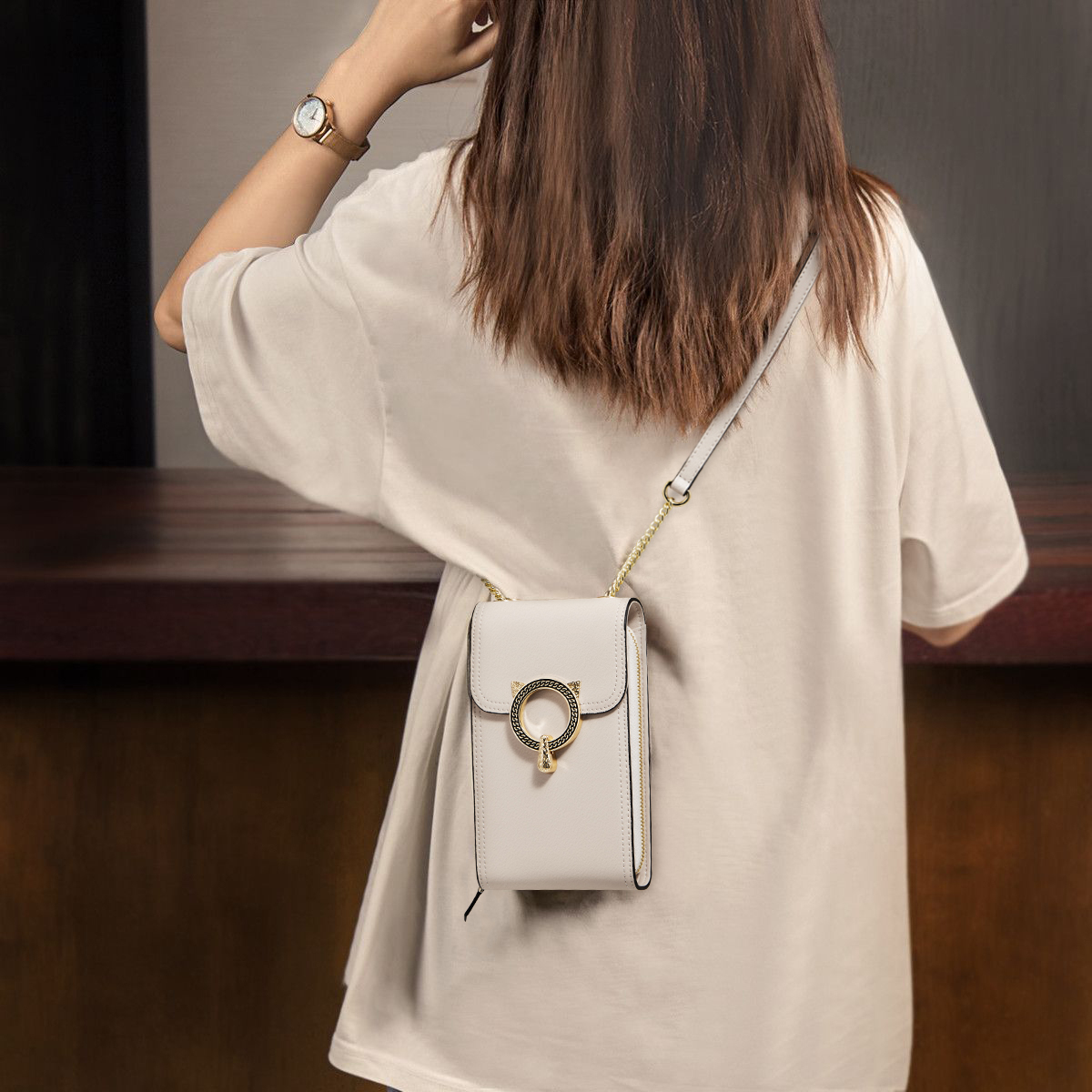 FOXER 패션 스플릿 가죽 핸드폰 가방 여성용 숄더  - Luxury Bags Girls 리뷰 및 가격